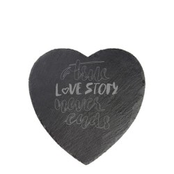 SLATE  HEART table mat 25x25